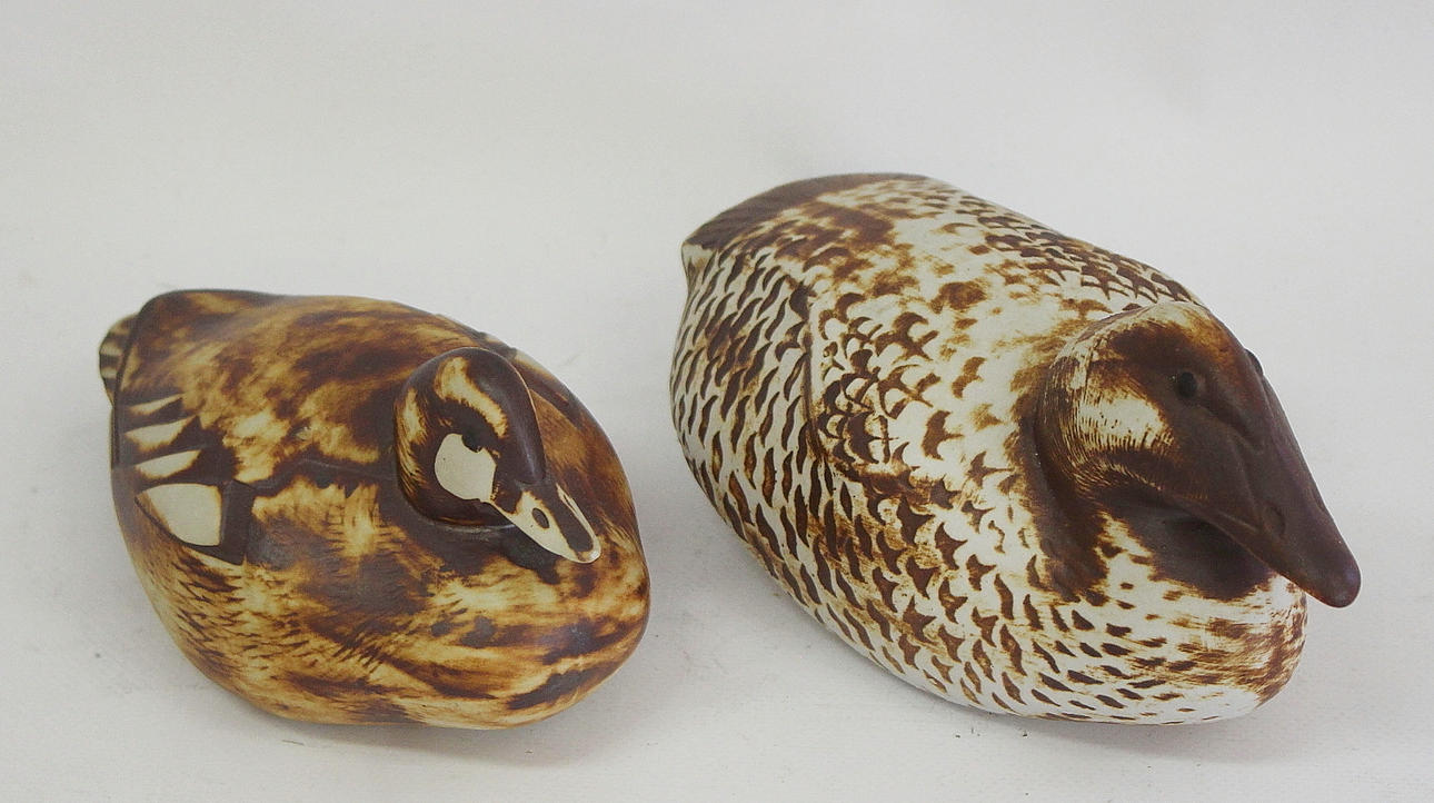 POUL HOFF. FÅGLAR, 2 st, Ejder & Stor Knipa.