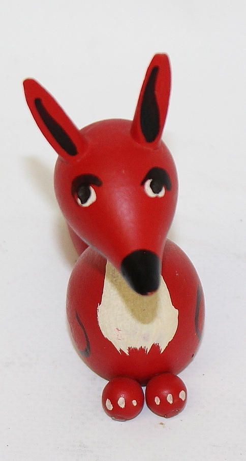 GUNNAR ANDER. FIGURIN, trä, räv.