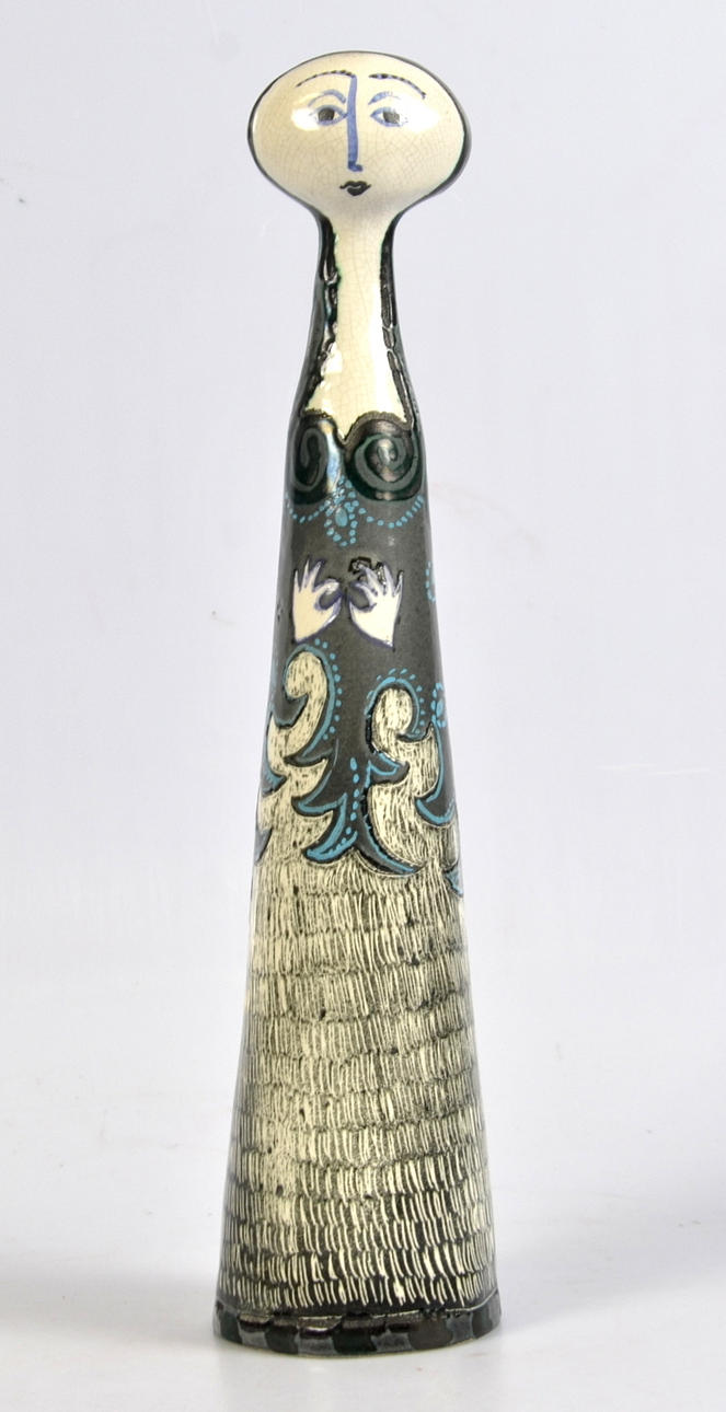 BIRGER KAIPIAINEN. Skulptur, glaserat stengods, unikat.