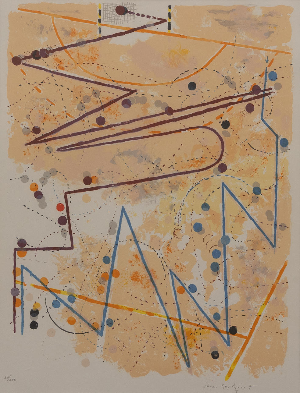 JÖRGEN FOGELQUIST. Composition, lithograph no 32/250, signed.
