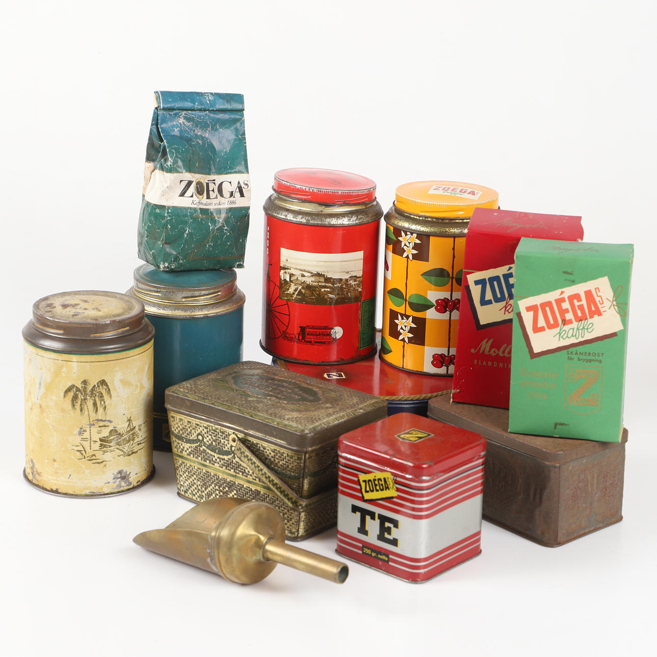 BURKAR M.M., 12 delar, Zoegas Kaffe.