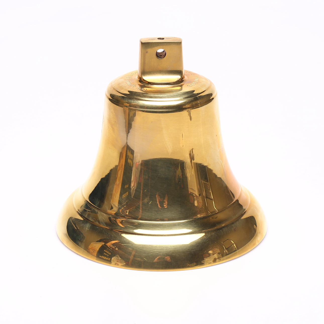 A brass clock, No 503, Skultuna Messingsbruk.