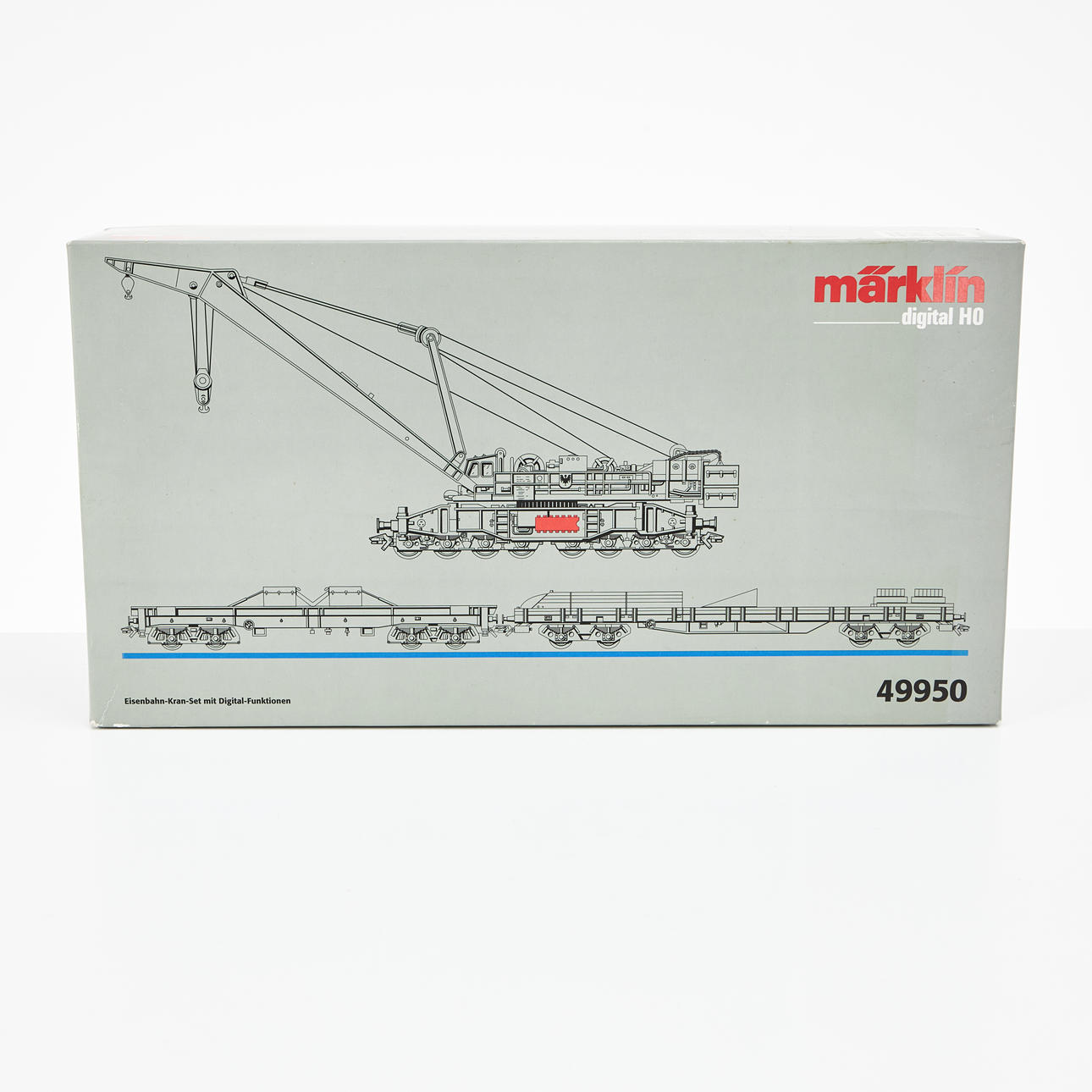 MÄRKLIN, 49950, H0, 8-achsiger Kranwagen „Goliath“, zugeordneter Kran ...
