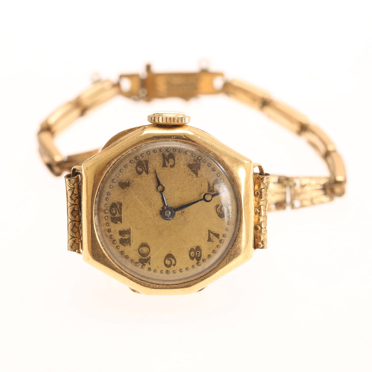 DAMARMBANDSUR, 18 k guld.