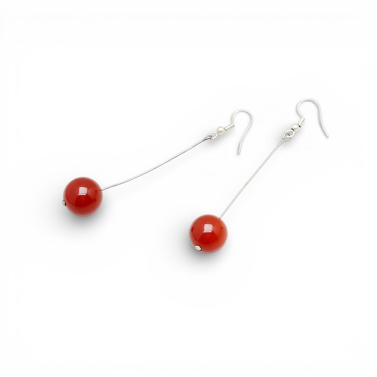 Gemstones long earrings.