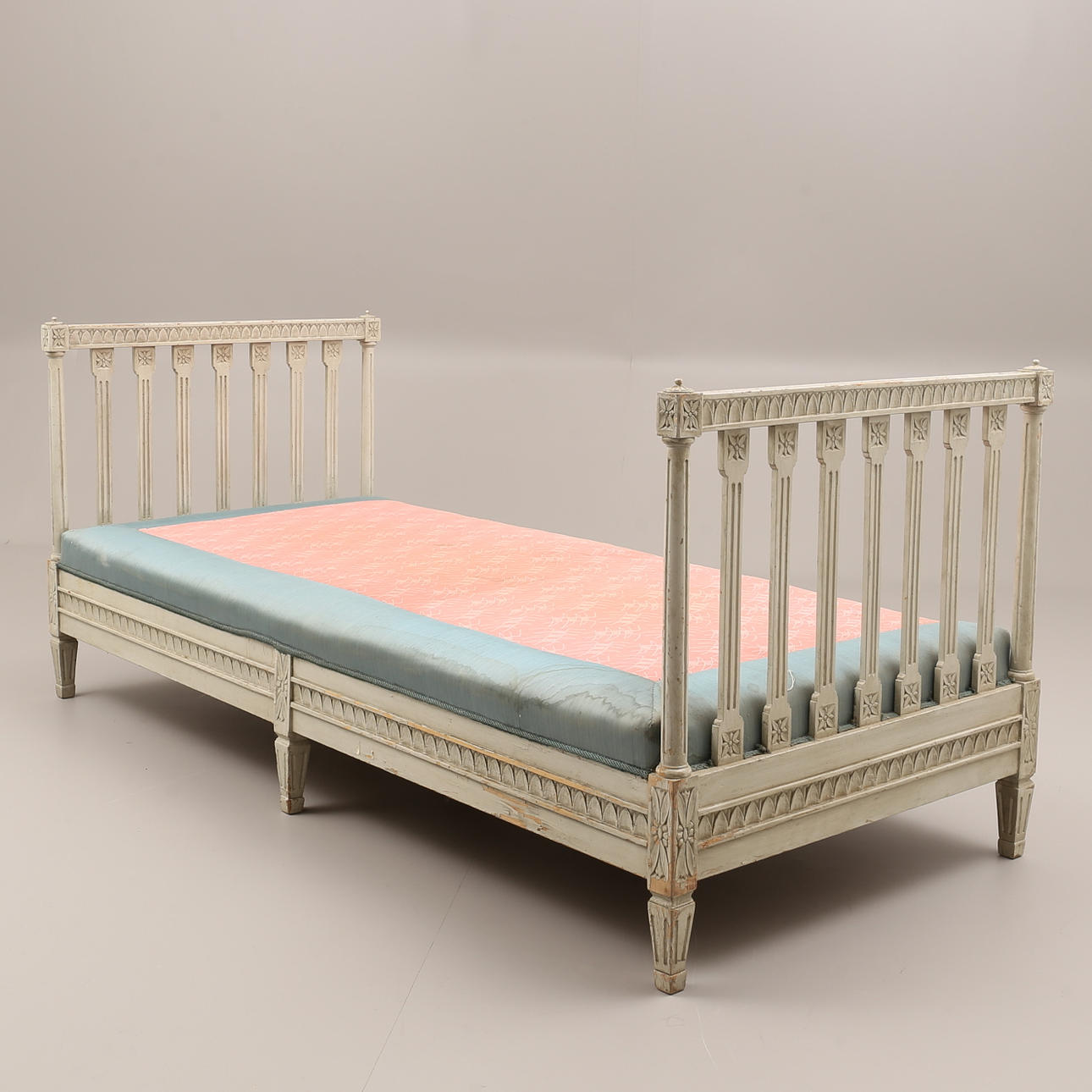 BÄNK/SOFFA, stoppad sits, 1800-tal, gustaviansk stil.