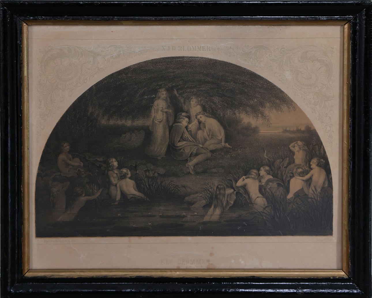 GRAFISKT BLAD, N.J.O Blommér, 1800-tal.