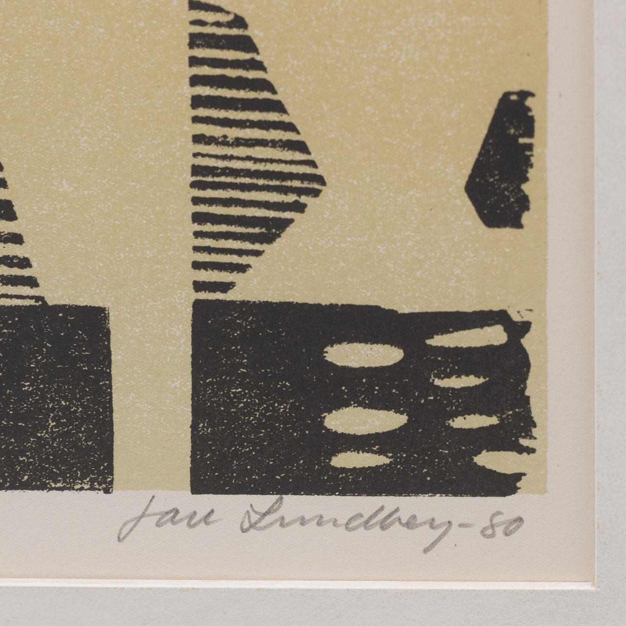 JAN LUNDBERG. Composition with figures, lithograph no. 86/200, signed and dated -80.