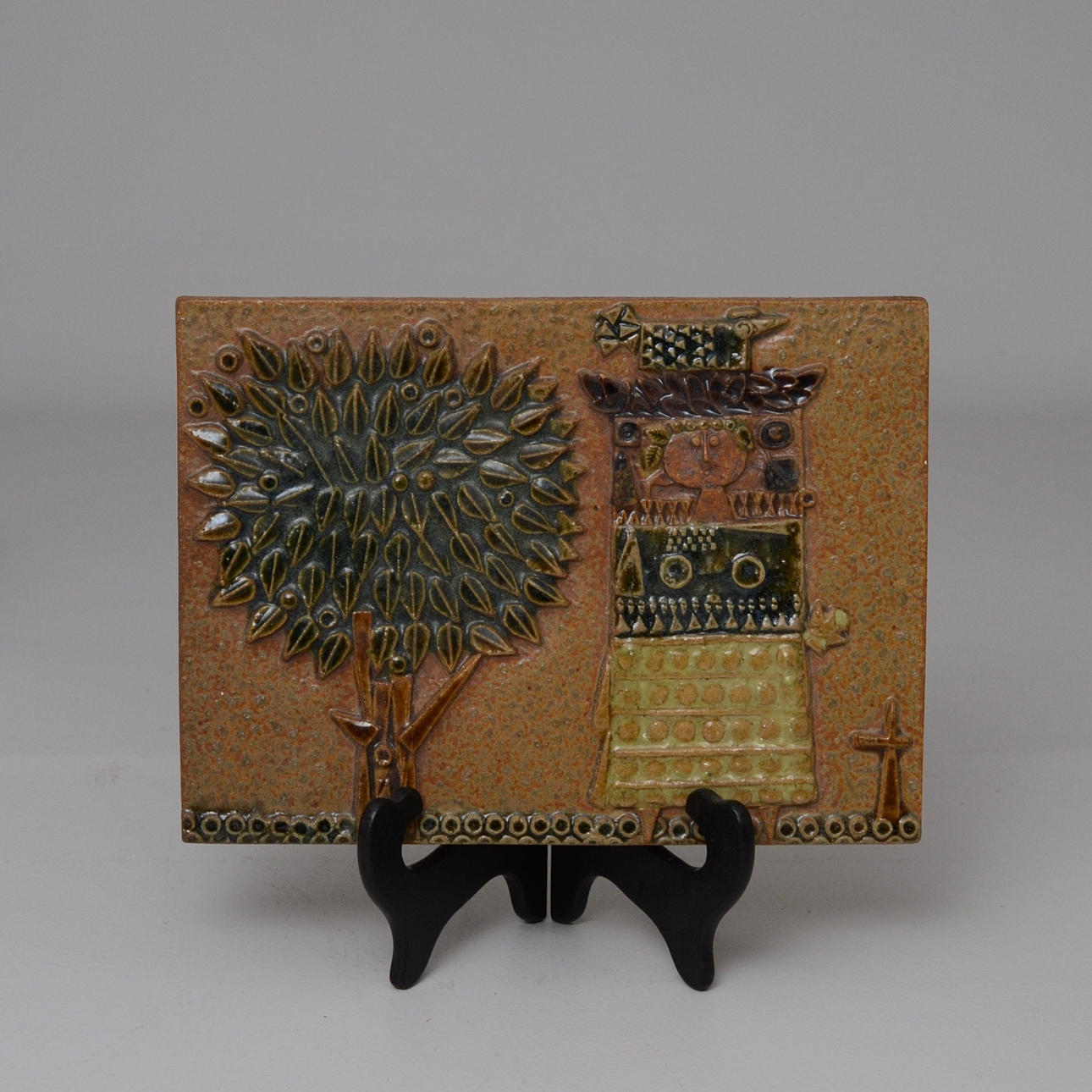 STIG LINDBERG, väggplatta.