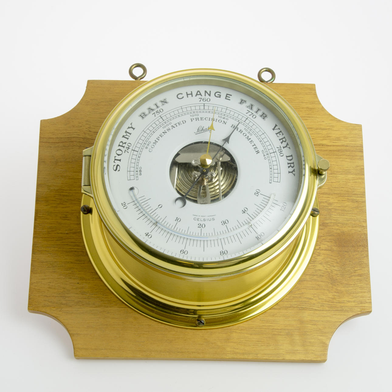 SKEPPSBAROMETER, mässing, Schatz.