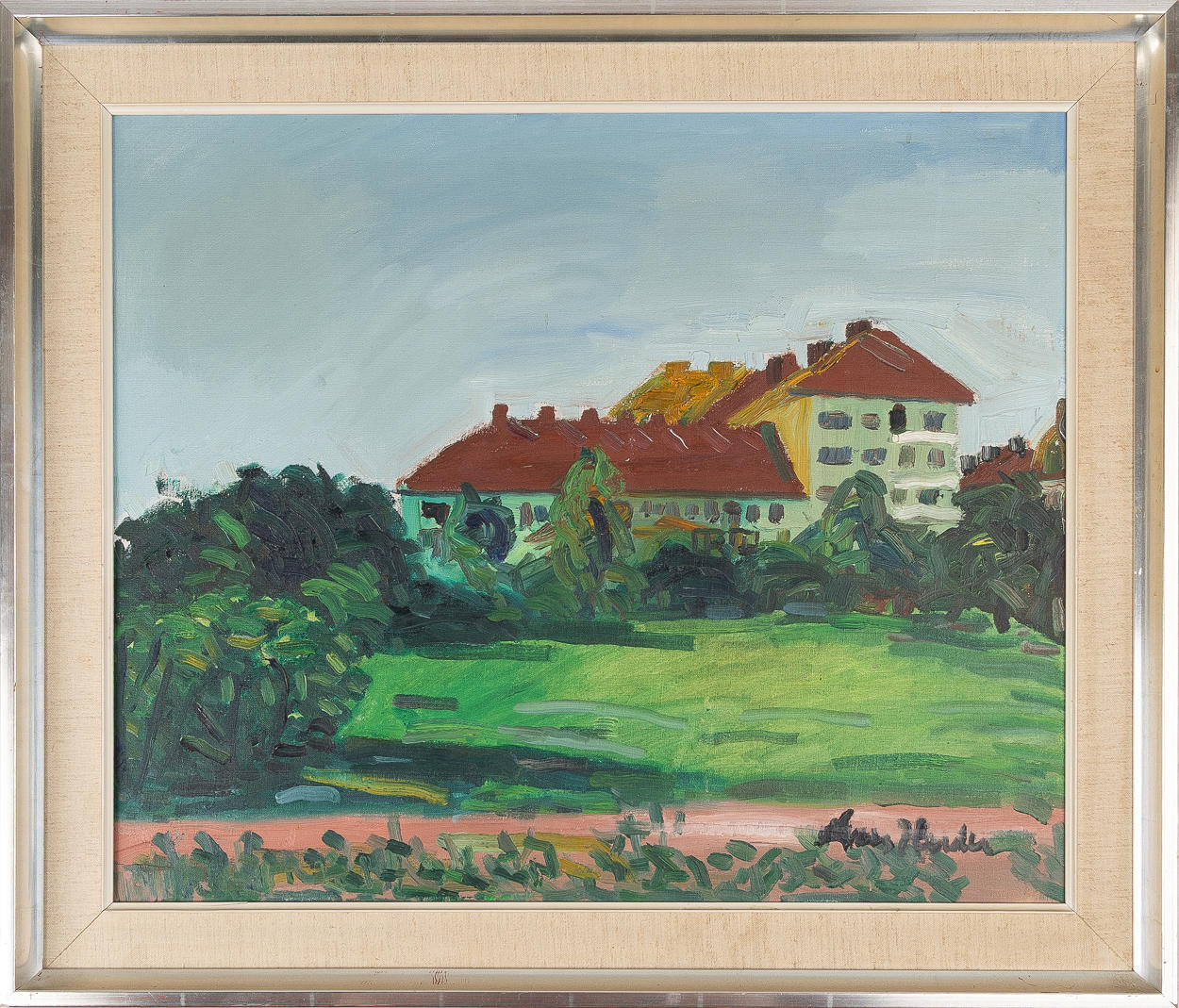 LARS HERDER. Oil on canvas, signed.