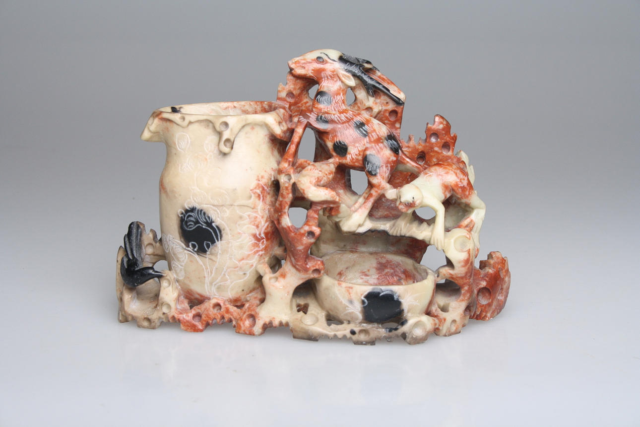 FIGUR, såpsten, Kina, 1800/1900-tal.