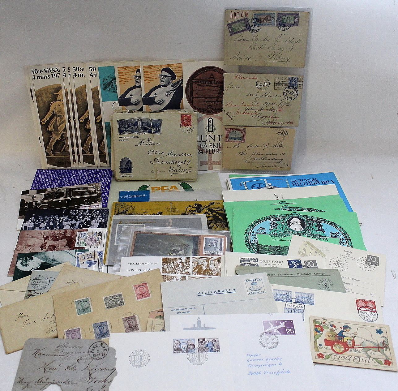 BREV och KONVOLUT, mm.