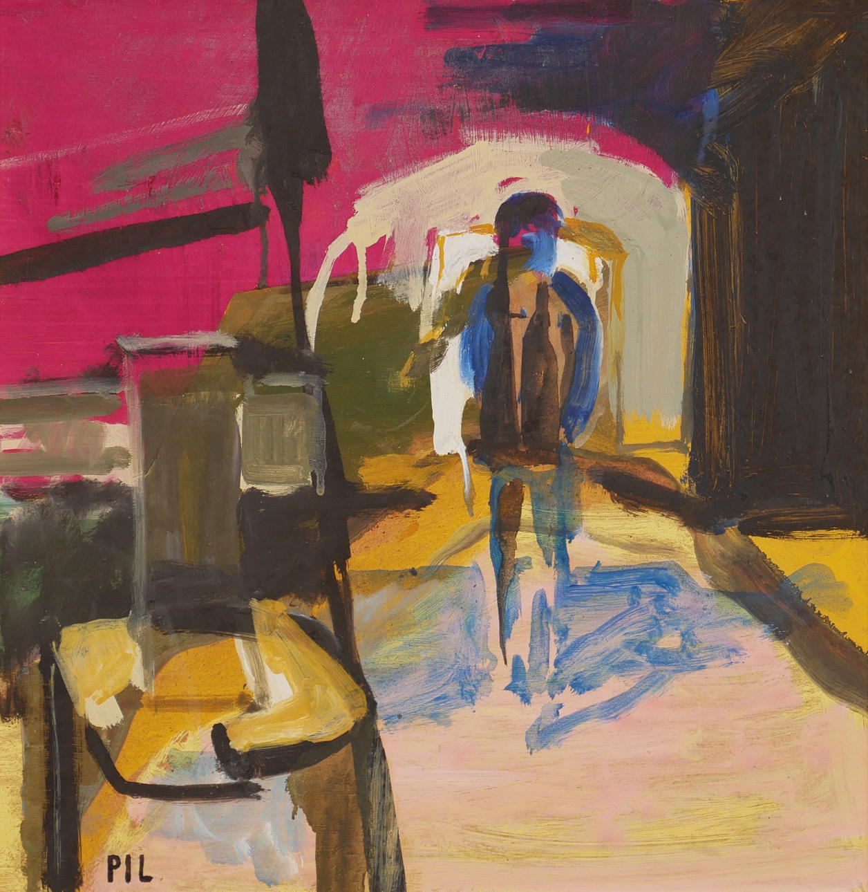 PER IVAR LINDEKRANTZ. Oil on panel, signed PIL.