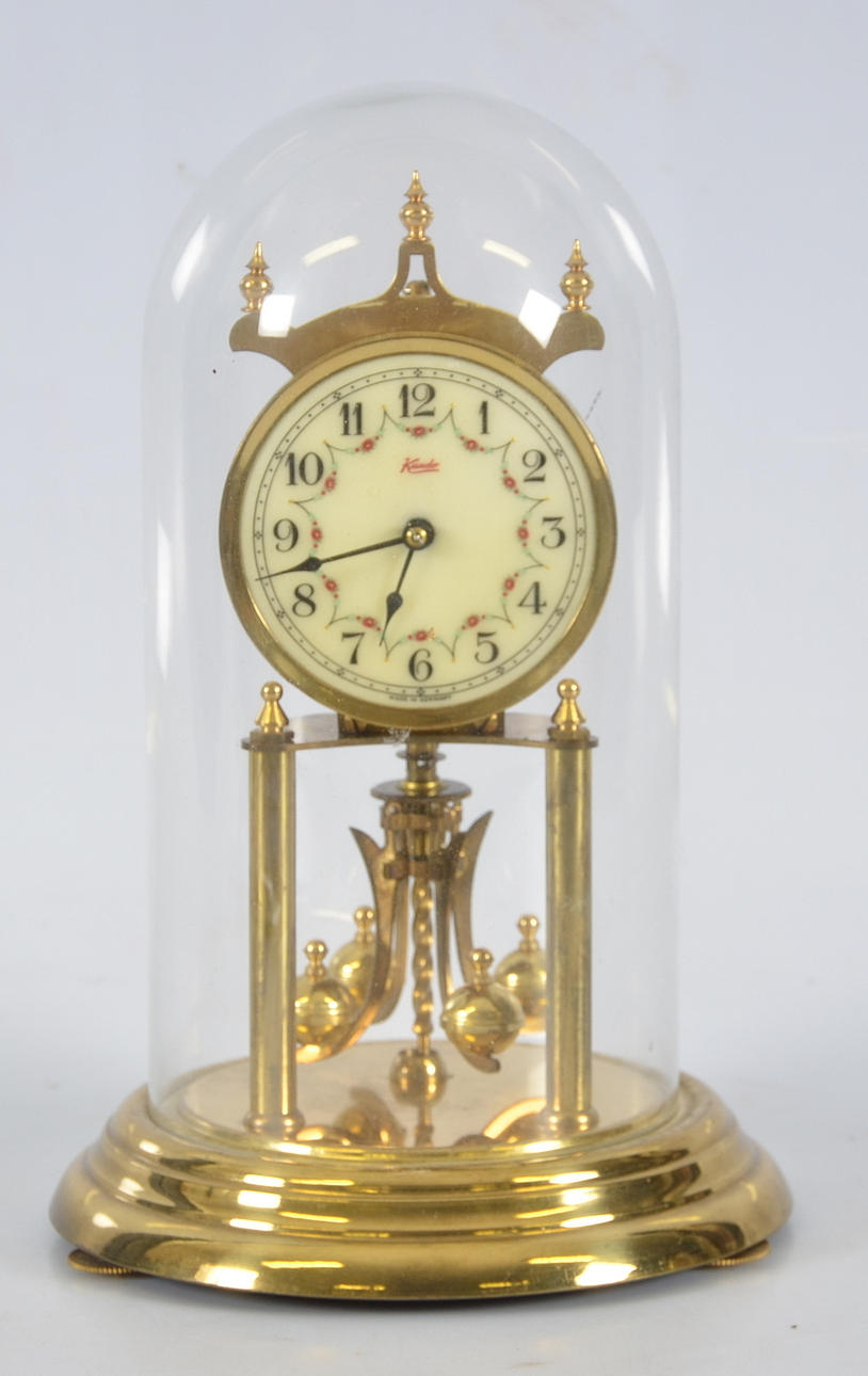 BORDSUR, mässing med glaskupa.