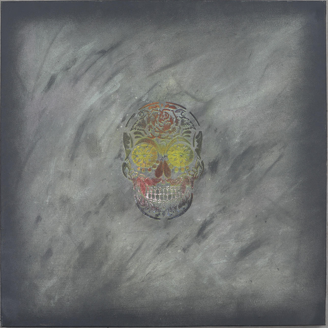 LARS BEIJAR. Blandteknik, signerad, döskalle.