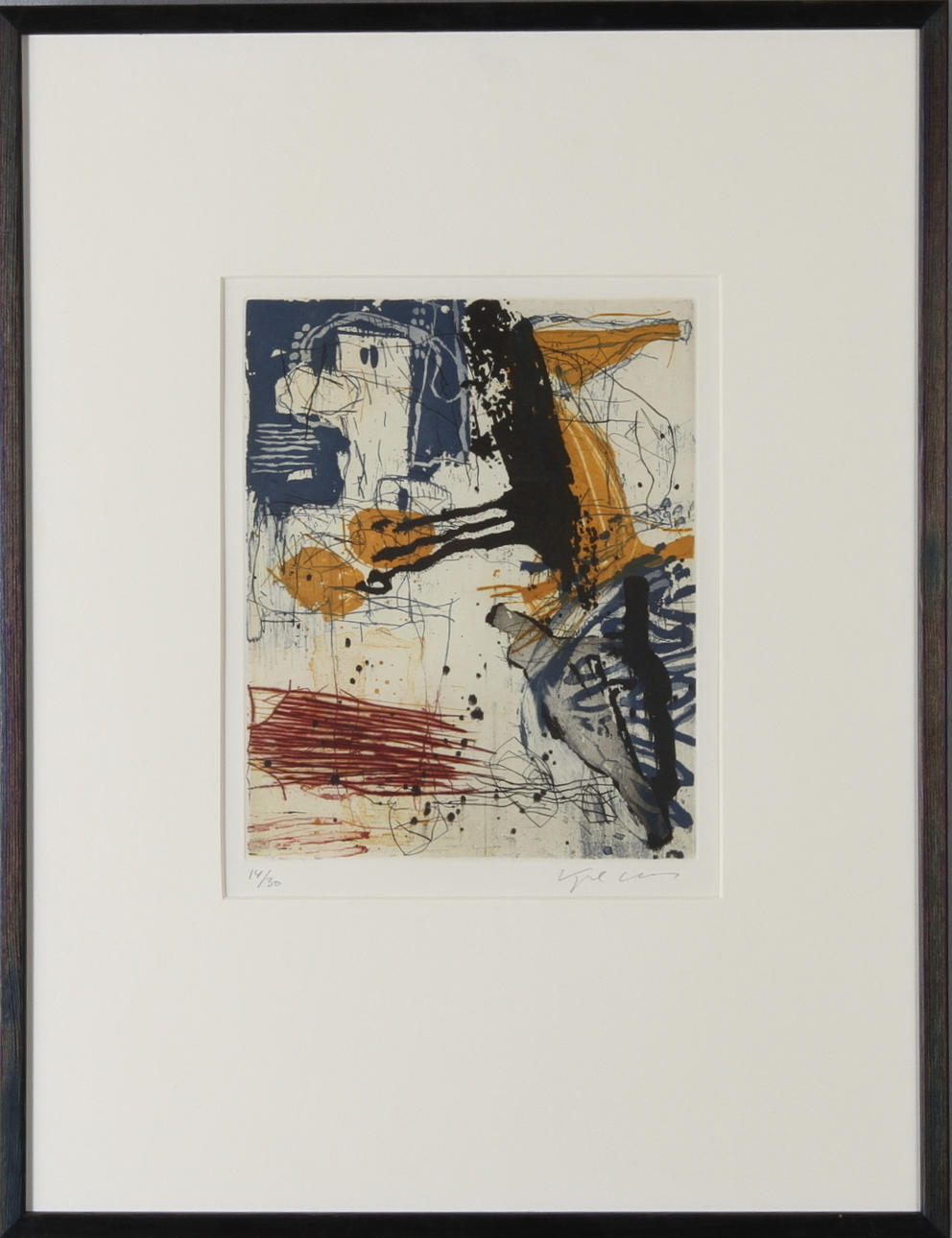 KJELD ULRICH. Komposition, färgetsning, signerad och numrerad 14/30.