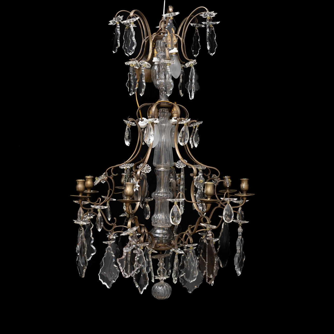 LJUSKRONA, barockstil, 1800-tal. Höjd ca 86 cm. Belysning & Lampor ...