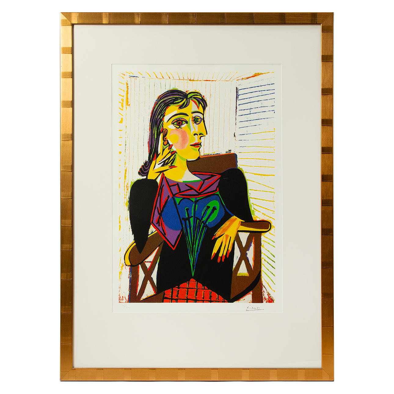 AFTER PABLO PICASSO. Graphic sheet after the painting “Portrait de