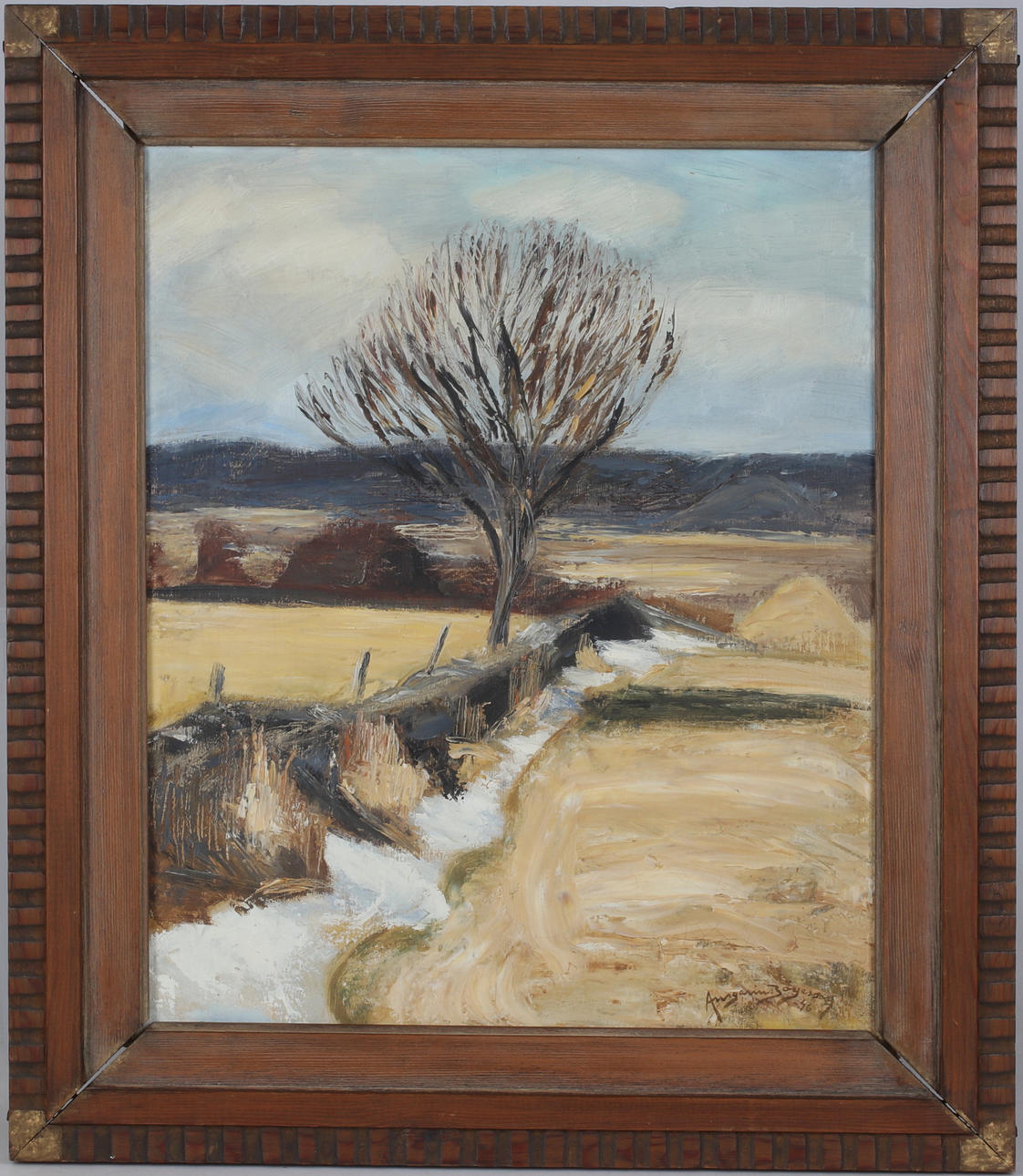 ANSGARIUS BÖRJESSON. Landscape, oil on canvas, signed.