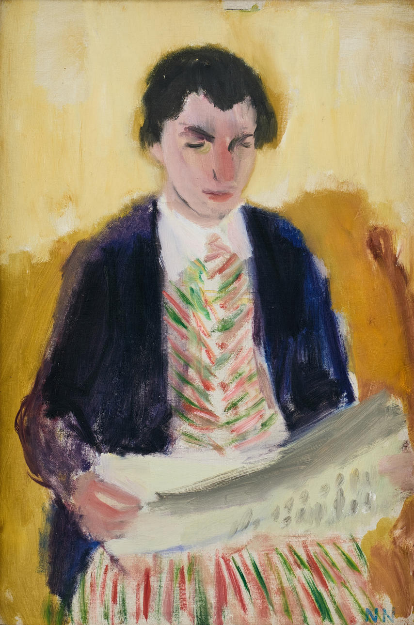 NILS NILSSON. “Karin is reading”.
