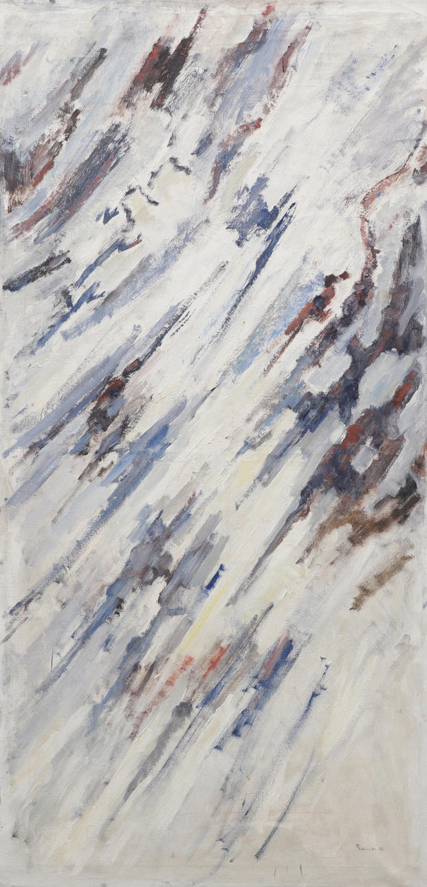 GUNNAR JOHANSSON. Composition, oil on canvas, signed and dated 62.