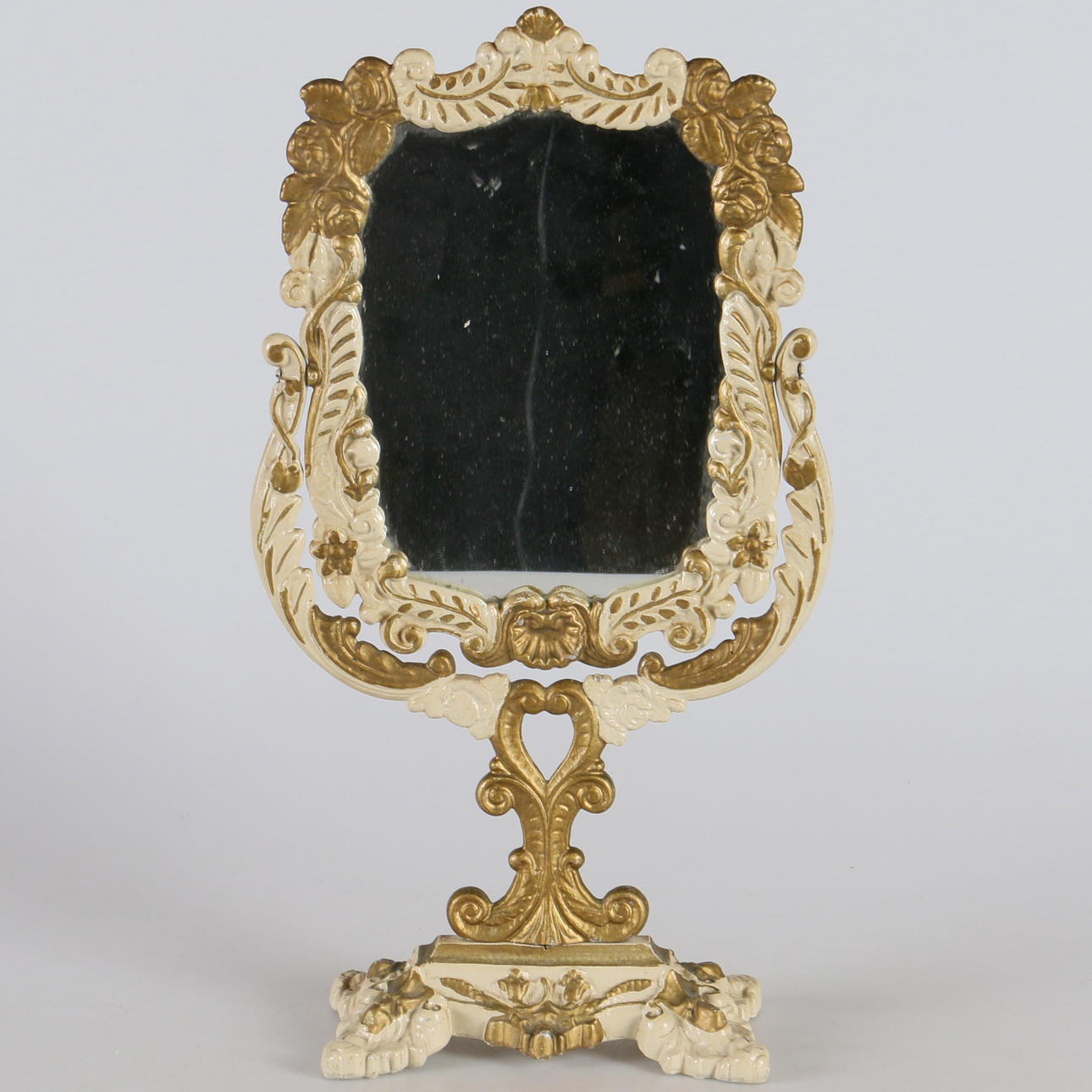 BORDSSPEGEL, metall, bemålad, 1900-tal.