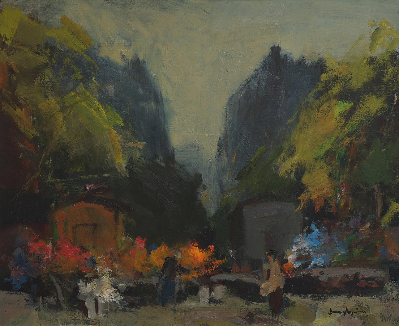 ARNE ASPELIN. “FLOWER CARTS, GUST AD TORG).