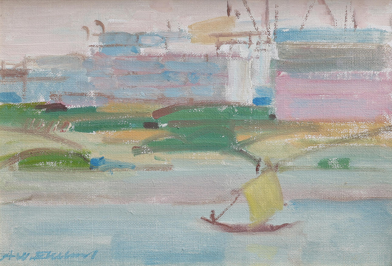 AXEL WERNER EKELUND (1919-89). “LAGOON IN LAGOS”.