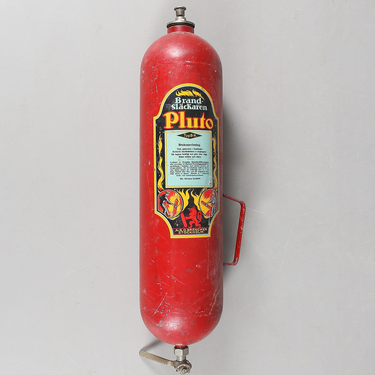 BRANDSLÄCKARE, "Pluto", A-B.O.Brencken, Stockholm, 1900-talets första hälft.