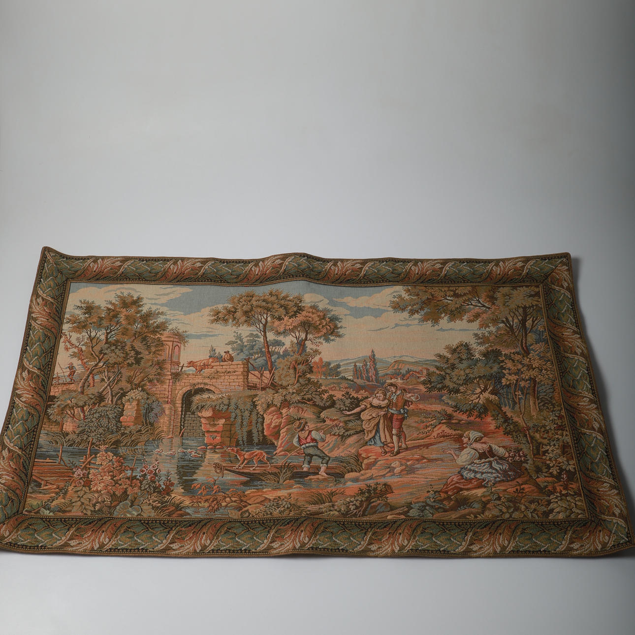 A bonad, woven with rococo motifs, 20th century. Carpets & Textiles ...