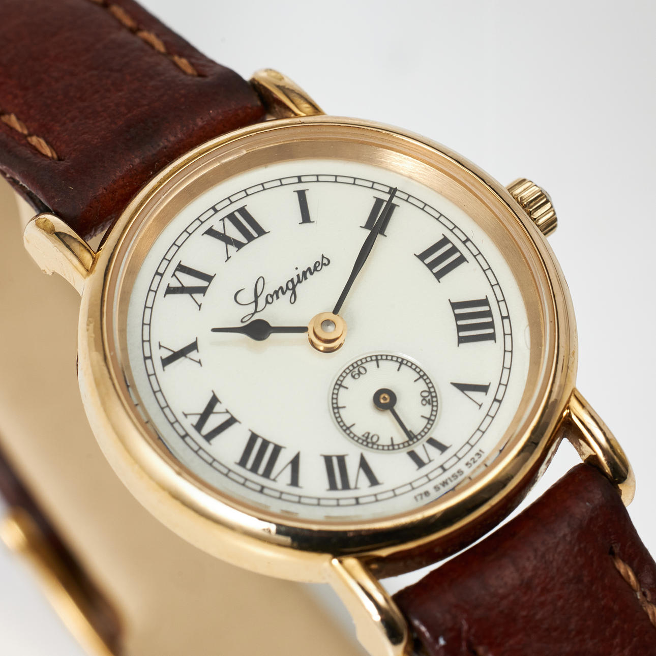 LONGINES. Charleston, wristwatch, gold plated steel, case 24 mm