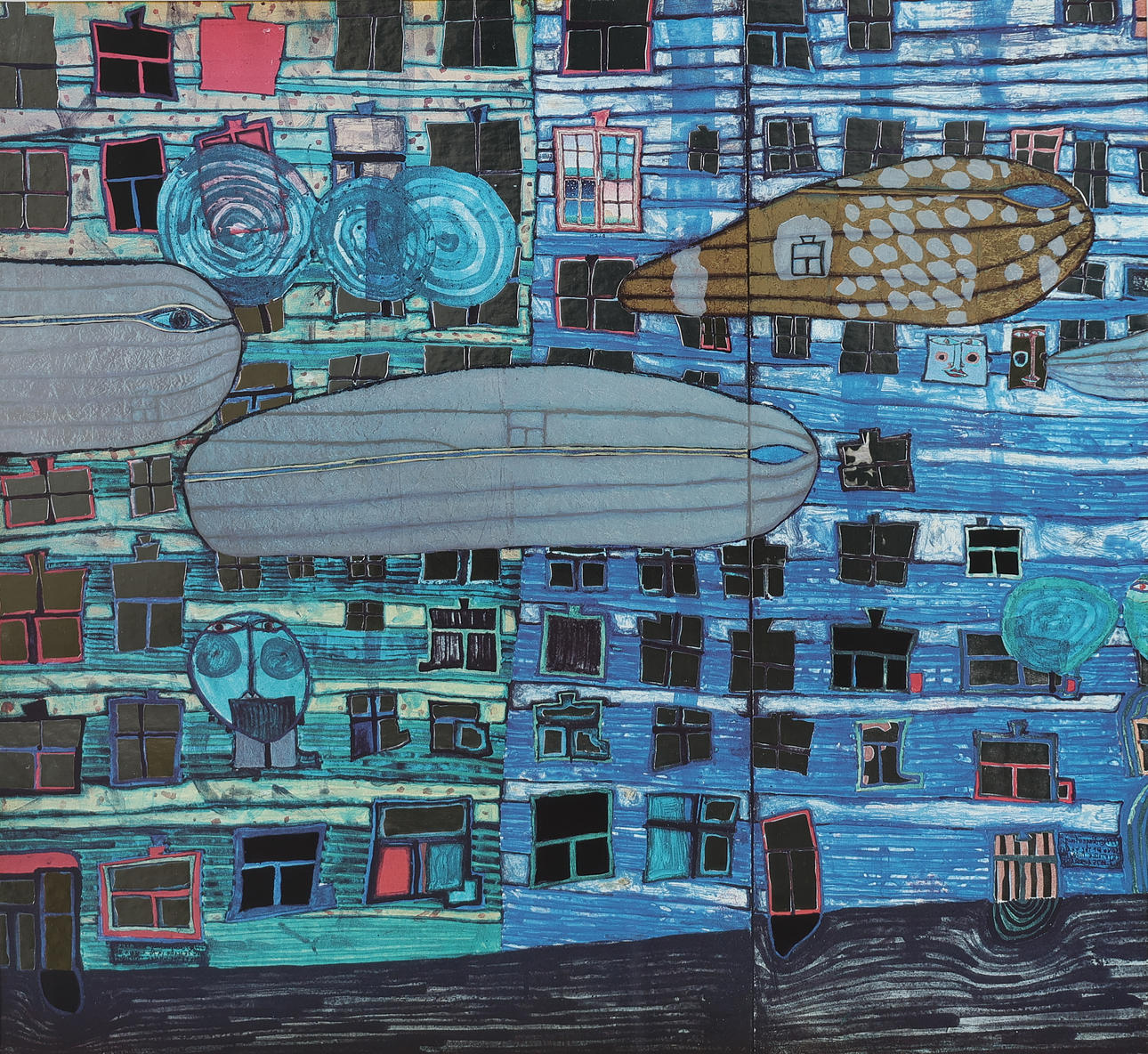 FRIEDENSREICH HUNDERTWASSER (1928-2000). Composition 'Save the