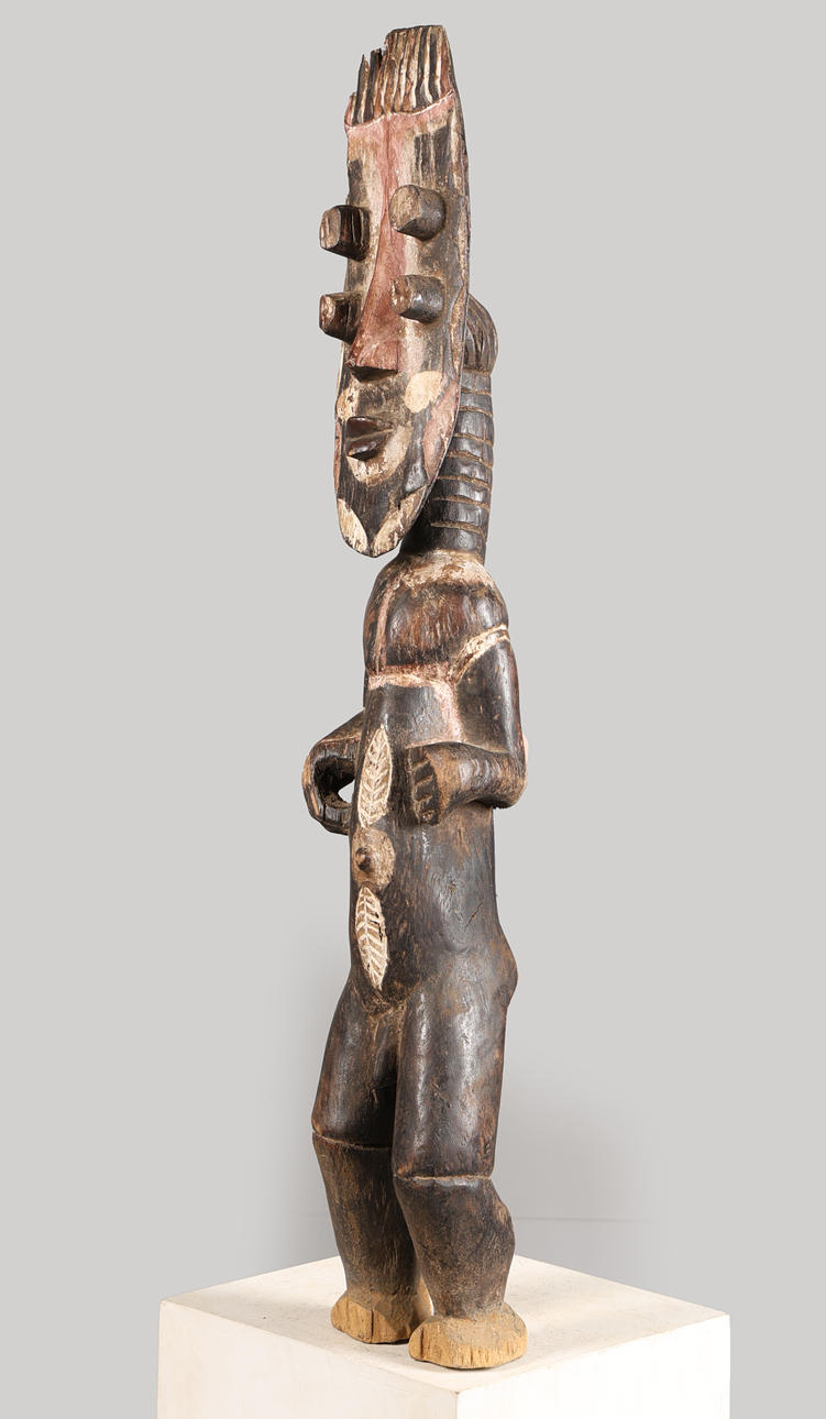 A GREBO CARVED STANDING FERTILITY FIGURE, LIBERIA. Ethnographica ...