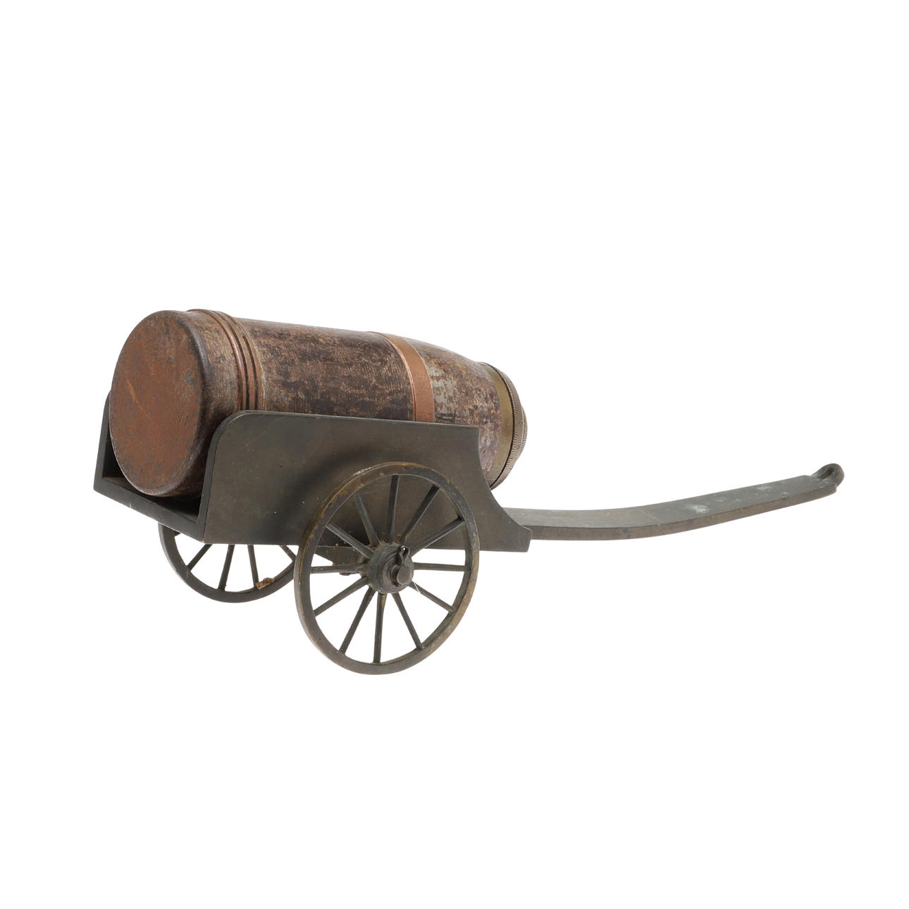 A SHRAPNEL MORTAR SHELL ON CARRIAGE MOUNT. Weapons & Militaria - Other ...
