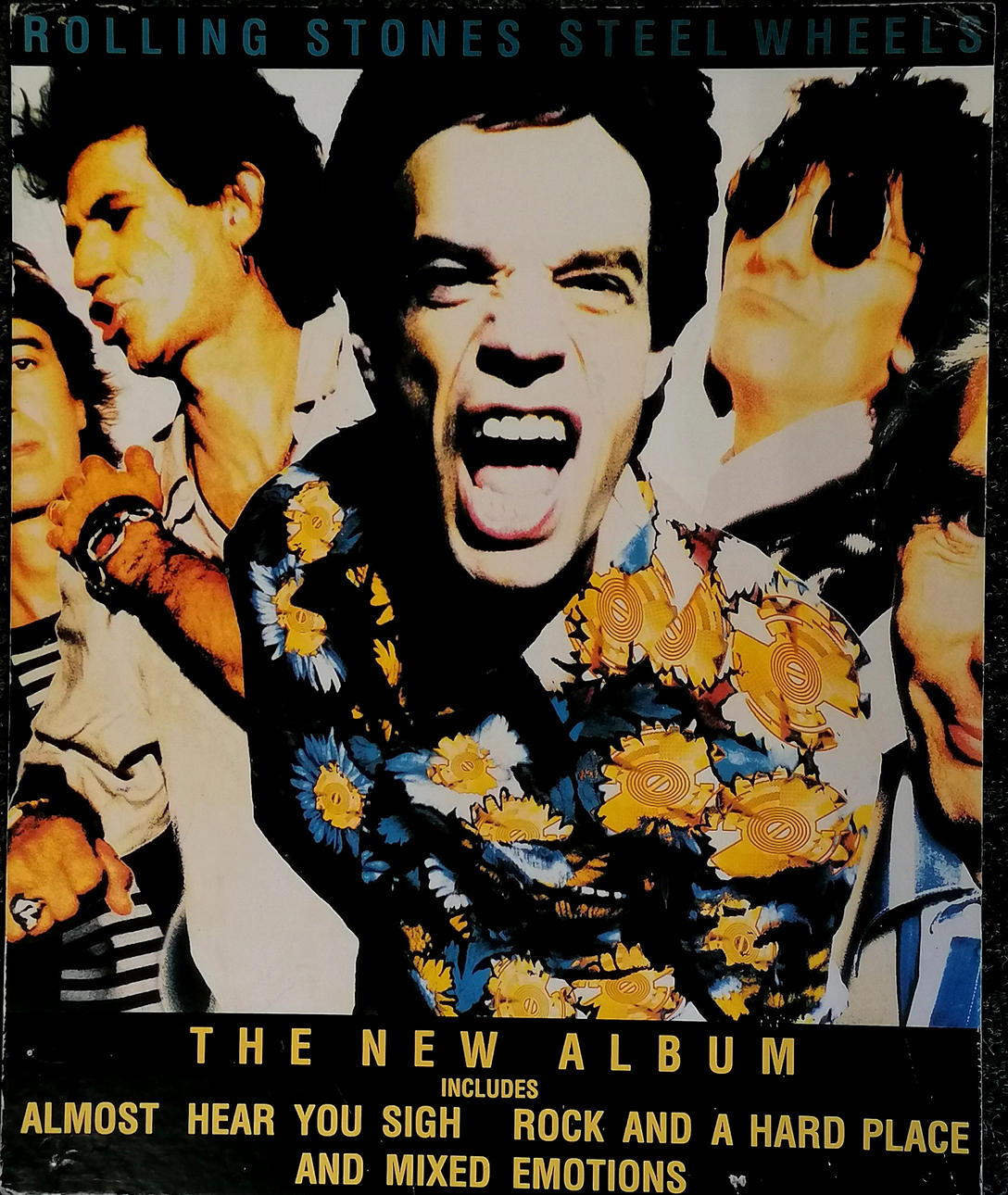 ROLLING STONES 'STEEL WHEELS' ALBUM 1989 ADVERTISING BOARD