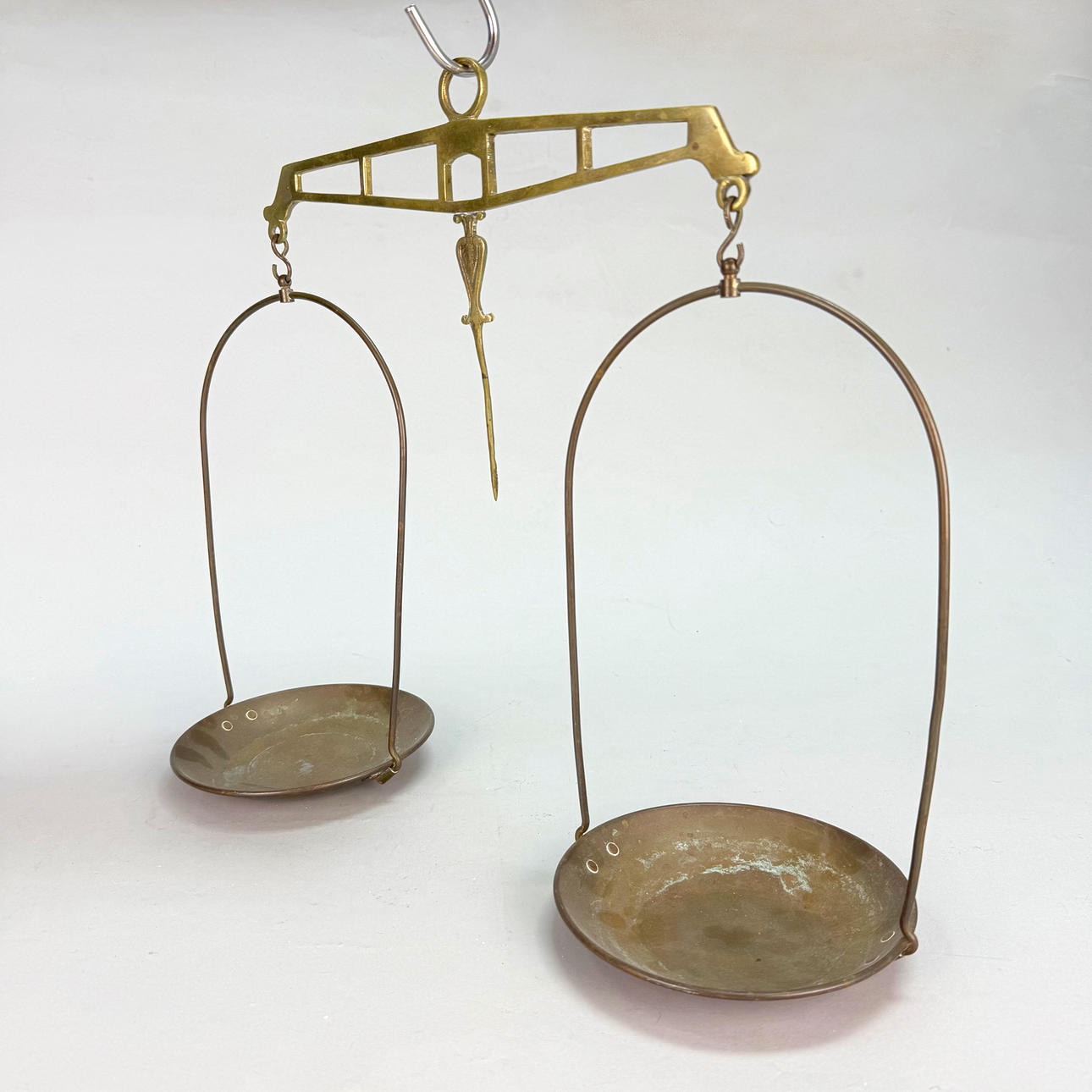 A brass balance scale, early 1900's.