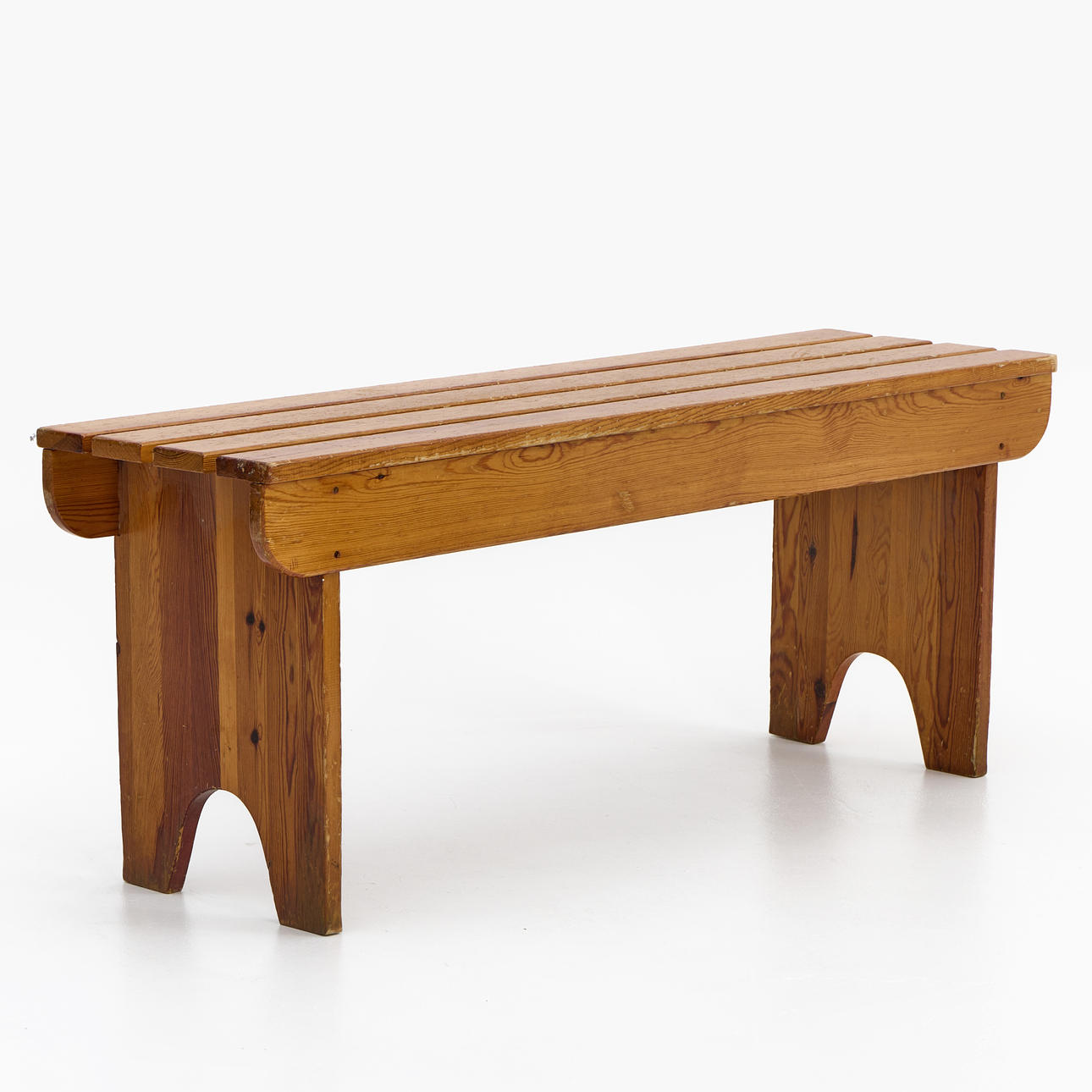 A mid 20th century pine bench.