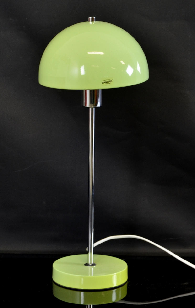 BORDSLAMPA, glas och metall, Herstal, Danmark.