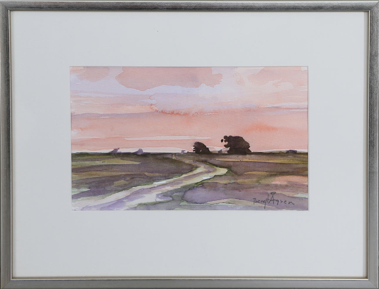 BENGT ÅGREN. Landskap, akvarell, signerad.