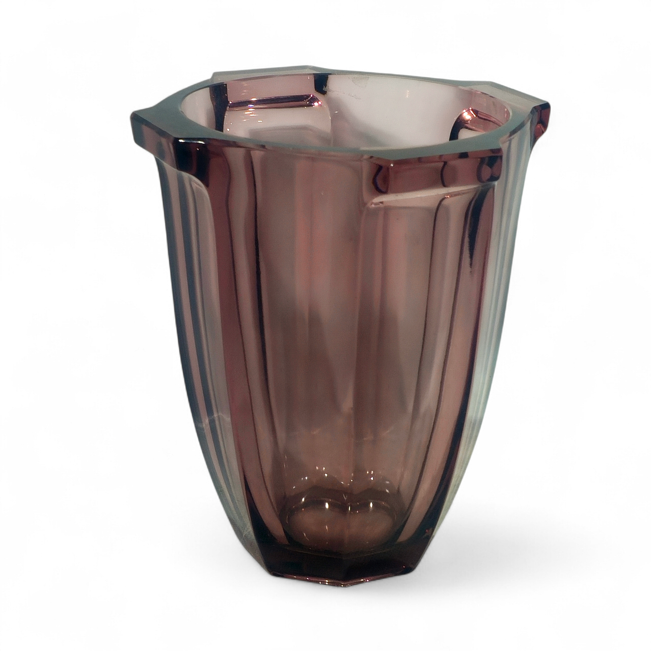 Violet glass vase from the 60's.