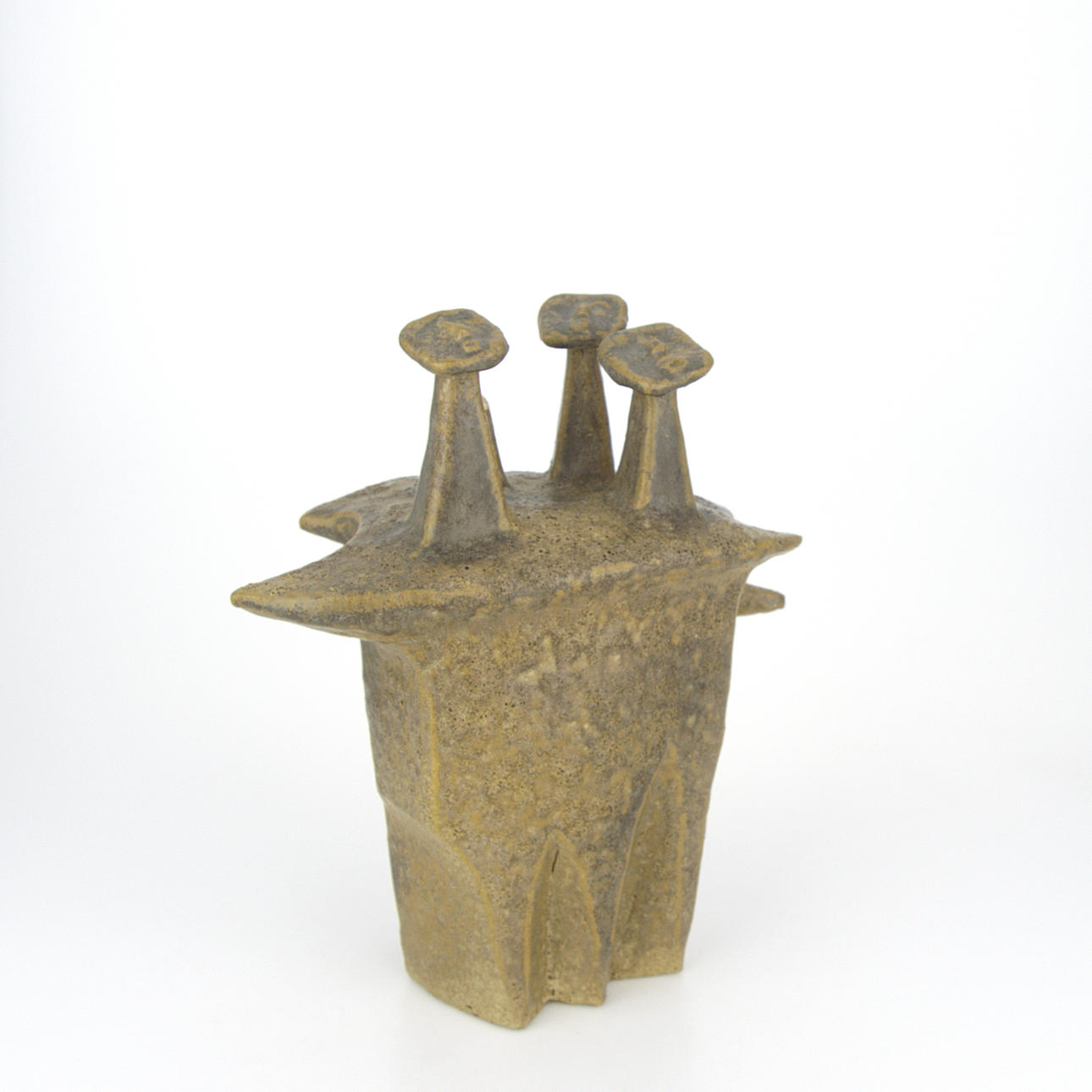 ÅKE HOLM. Sculpture, “The Quartet”, glazed stoneware, signed.