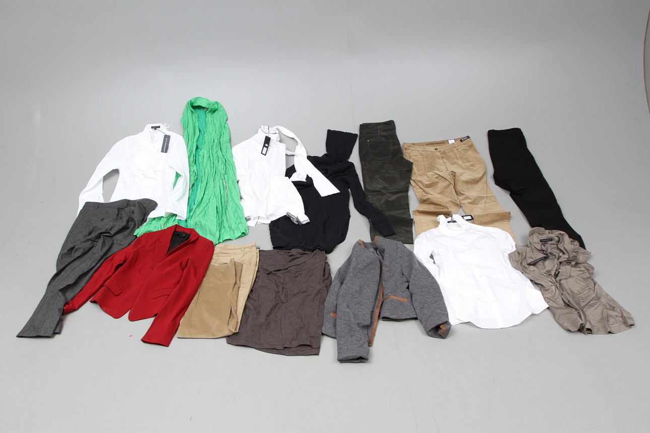 NYA MÄRKESKLÄDER, 14 delar, dam, storlek L/42, konkurs efter Butiken i stan.