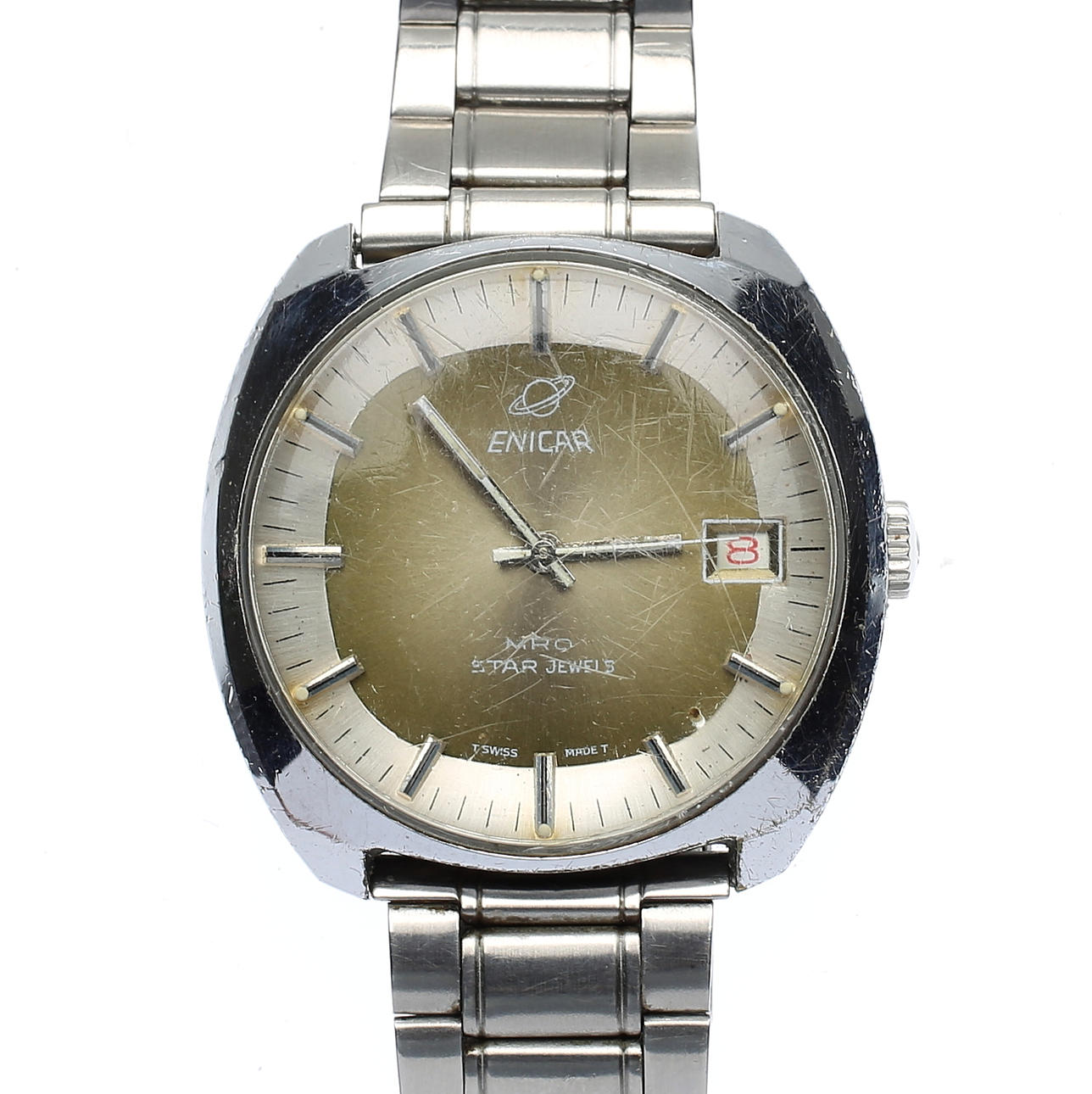ARMBANDSUR, stål, Enicar MRO, 1900-talets andra hälft.