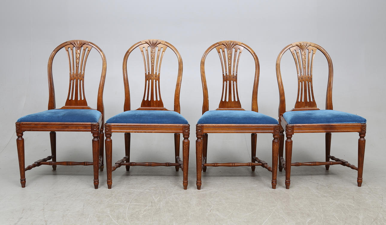 STOLAR, 4 st, gustaviansk stil, "Axet", 1900-tal.