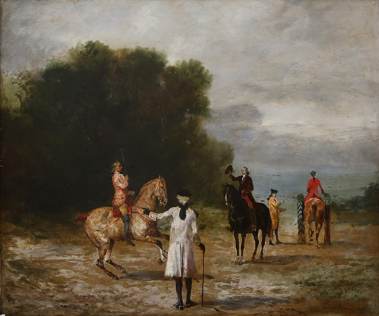 JOHN LEWIS BROWN. Horse riding lesson.