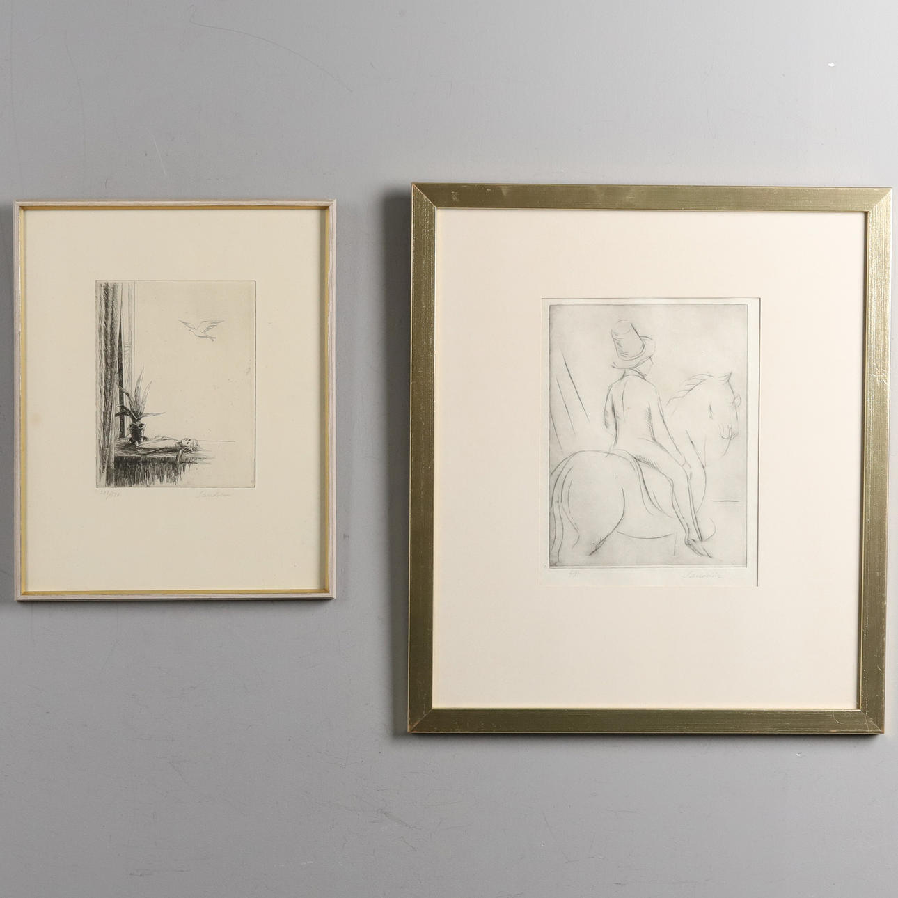 BÖRJE SANDELIN. ETCHINGS, 2, numbered & signed.