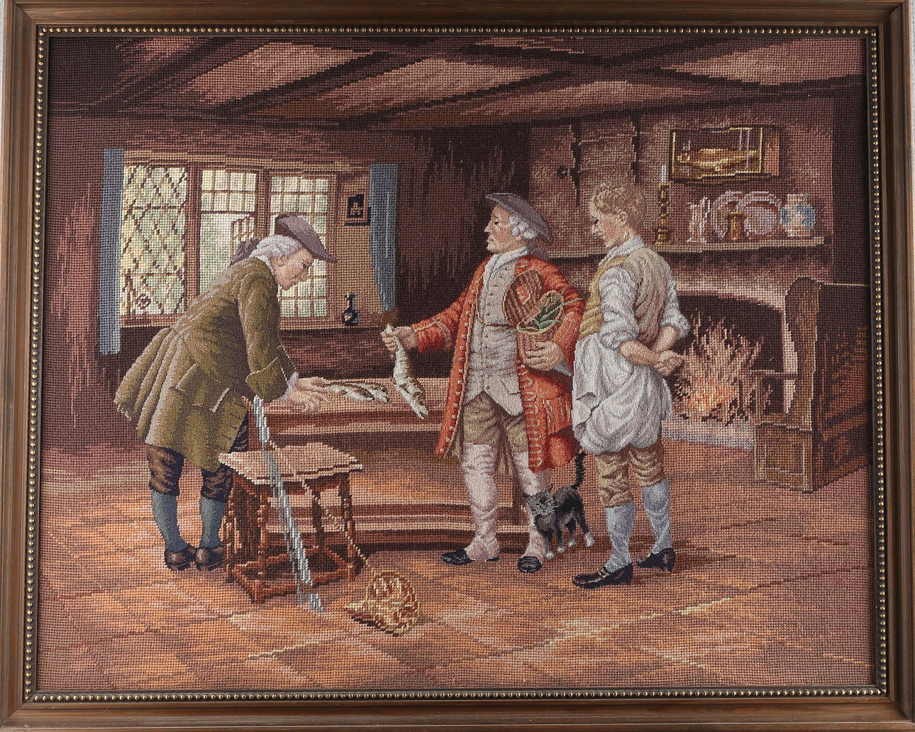 VÄGGBONAD, Rumsinteriör, 64 x 82 cm, 1900-talets senare hälft.