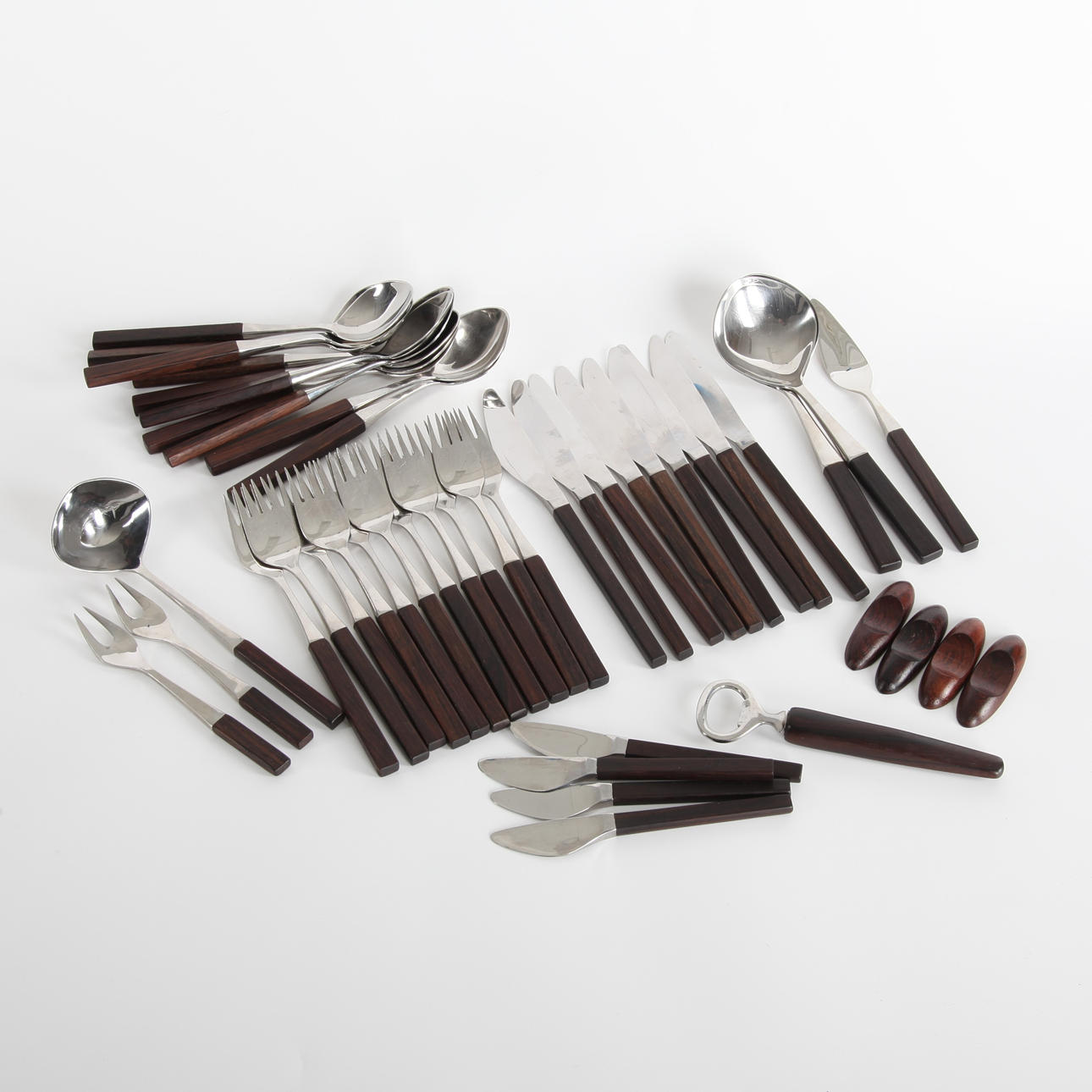 TIAS ECKHOFF. 1926-2016. An “Opus” cutlery set, Lundtofte, Denmark