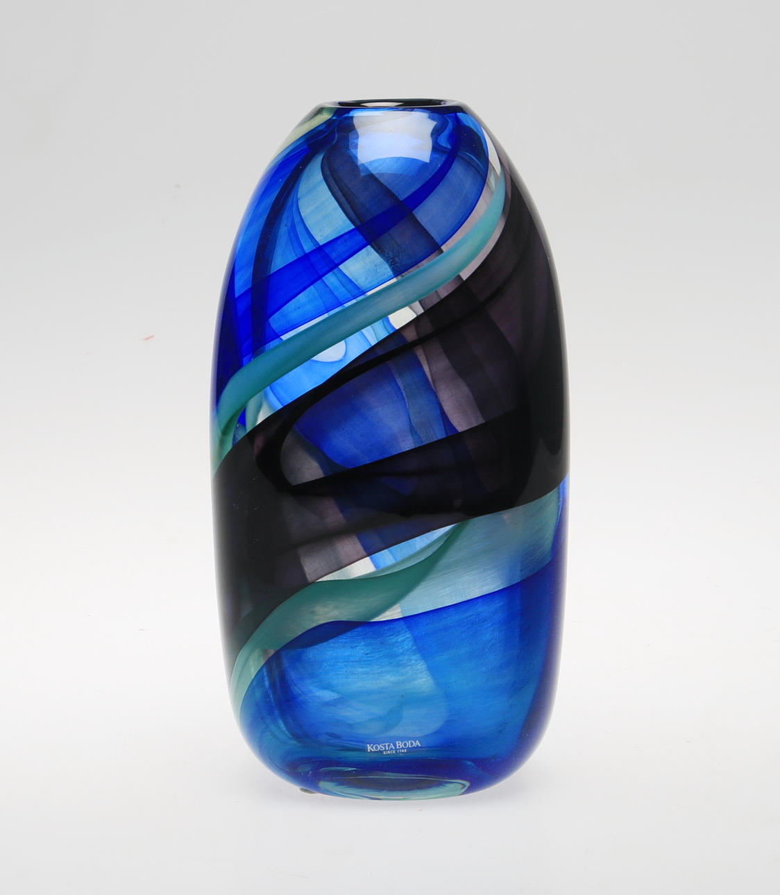 KONSTGLAS, vas, Anna Ehrner, Kosta Boda, signerad.